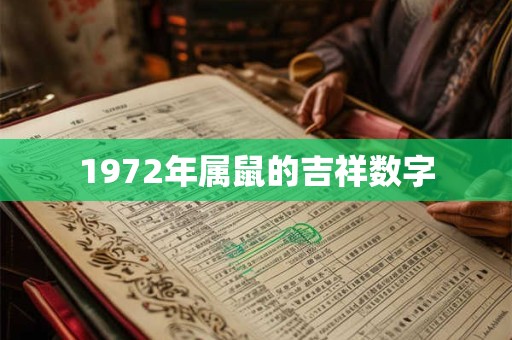 1972年属鼠的吉祥数字