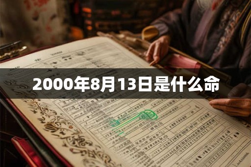 2000年8月13日是什么命