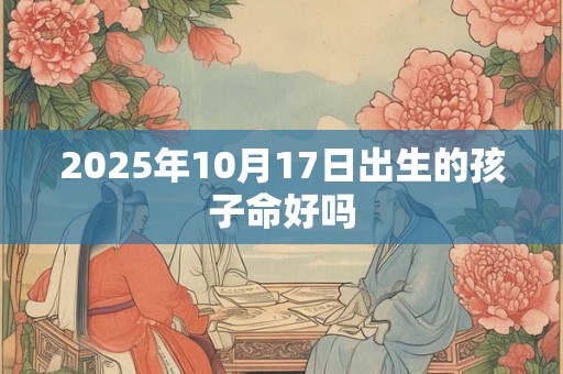 2025年10月17日出生的孩子命好吗