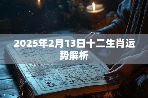 2025年2月13日十二生肖运势解析 2025年2月13日十二生肖运势解析