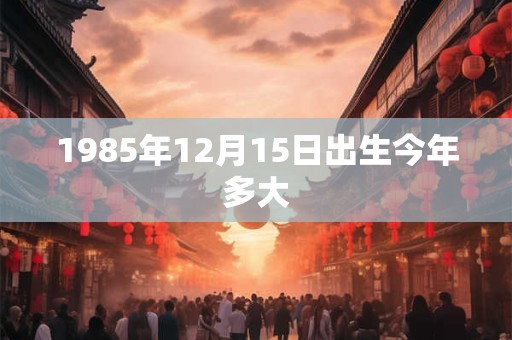 1985年12月15日出生今年多大