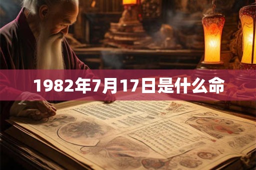 1982年7月17日是什么命