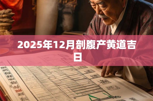 2025年12月剖腹产黄道吉日