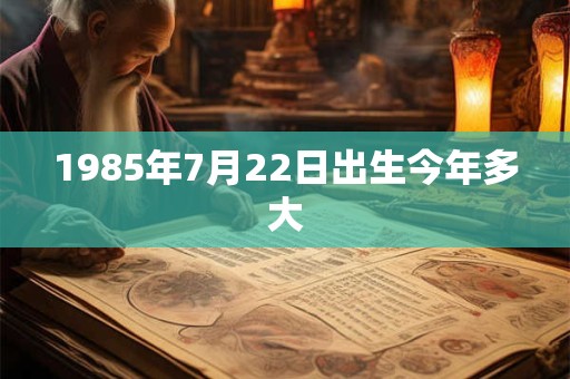 1985年7月22日出生今年多大