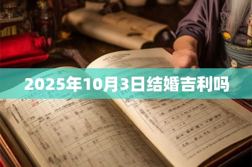 2025年10月3日结婚吉利吗 2025年10月3日结婚吉利吗