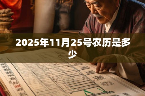 2025年11月25号农历是多少