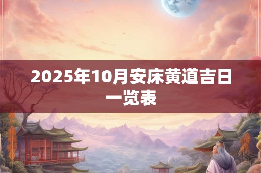 2025年10月安床黄道吉日一览表