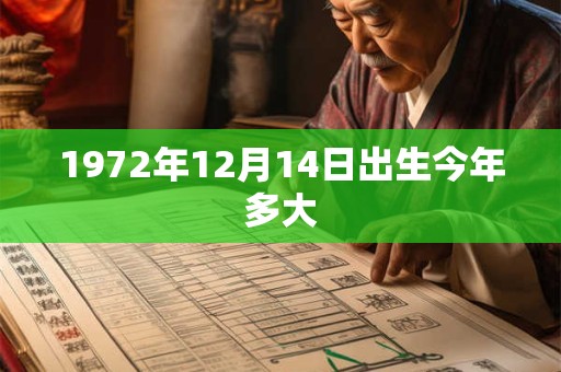 1972年12月14日出生今年多大