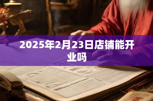 2025年2月23日店铺能开业吗