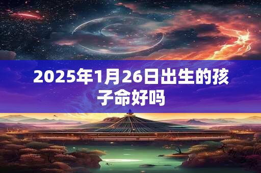 2025年1月26日出生的孩子命好吗