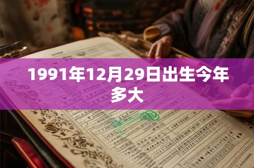 1991年12月29日出生今年多大