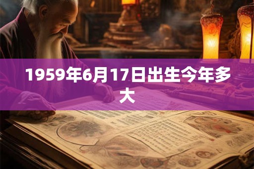 1959年6月17日出生今年多大
