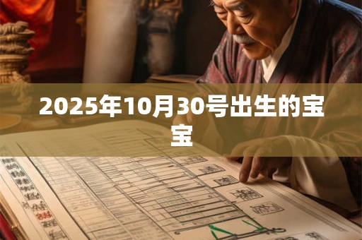 2025年10月30号出生的宝宝