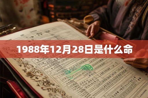 1988年12月28日是什么命