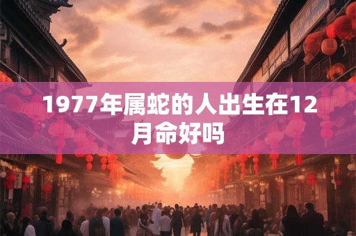 1977年属蛇的人出生在12月命好吗