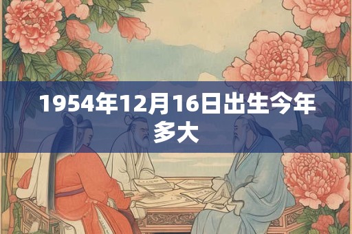 1954年12月16日出生今年多大