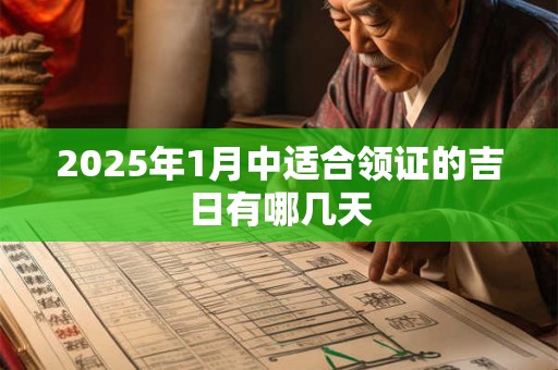 2025年1月中适合领证的吉日有哪几天