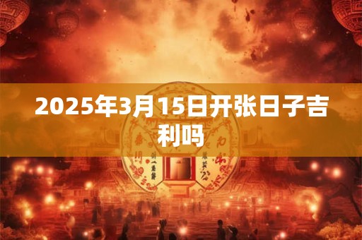 2025年3月15日开张日子吉利吗