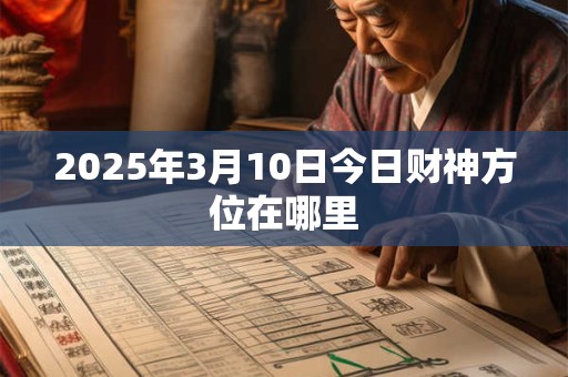 2025年3月10日今日财神方位在哪里
