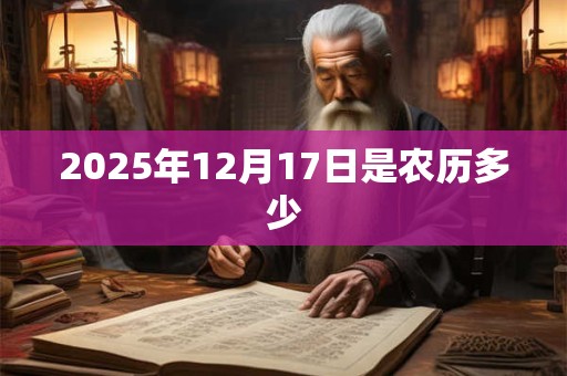 2025年12月17日是农历多少