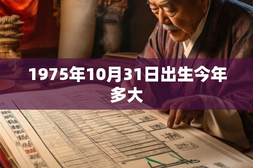 1975年10月31日出生今年多大