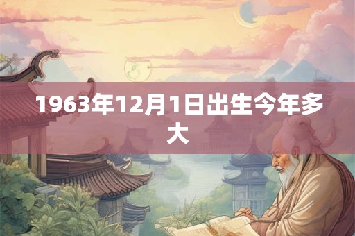 1963年12月1日出生今年多大