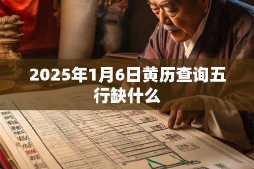 2025年1月6日黄历查询五行缺什么 2025年1月6日黄历查询五行缺什么