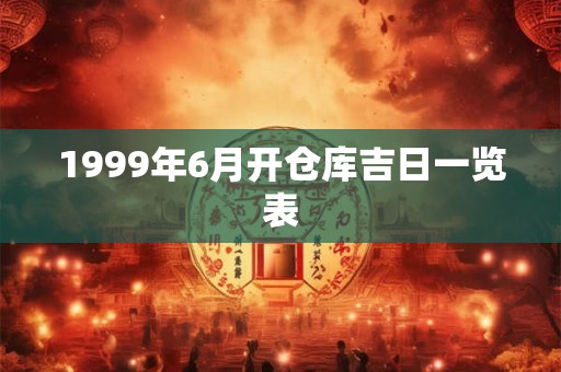 1999年6月开仓库吉日一览表