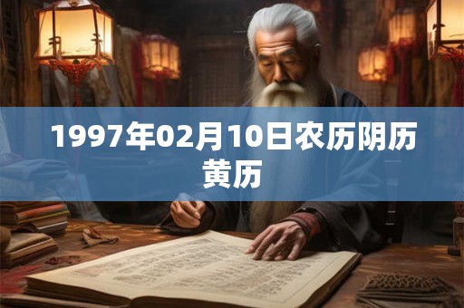 1997年02月10日农历阴历黄历