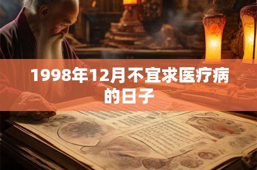 1998年12月不宜求医疗病的日子
