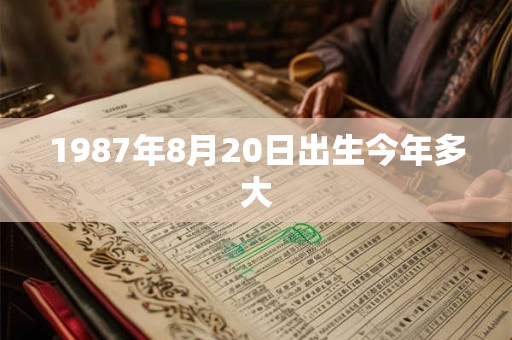 1987年8月20日出生今年多大