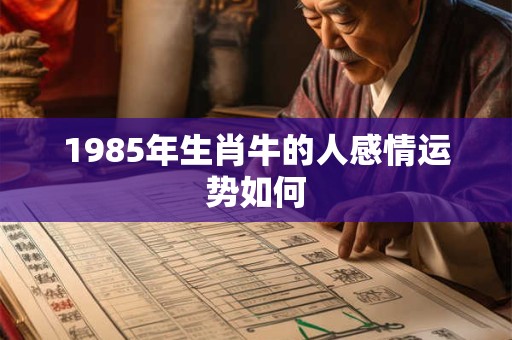 1985年生肖牛的人感情运势如何