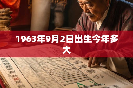 1963年9月2日出生今年多大