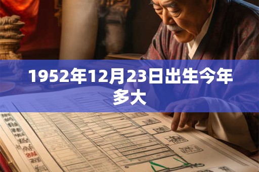 1952年12月23日出生今年多大