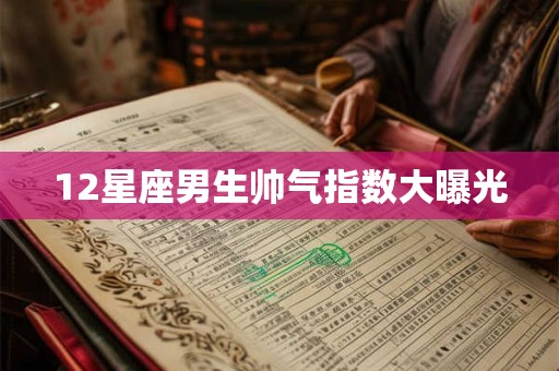 12星座男生帅气指数大曝光