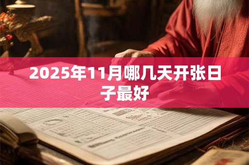 2025年11月哪几天开张日子最好