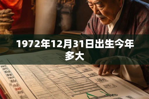1972年12月31日出生今年多大
