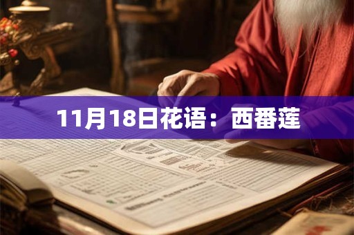 11月18日花语：西番莲