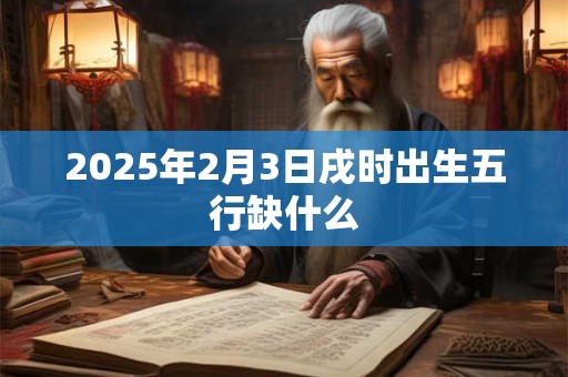 2025年2月3日戌时出生五行缺什么