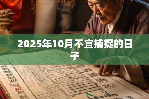 2025年10月不宜捕捉的日子