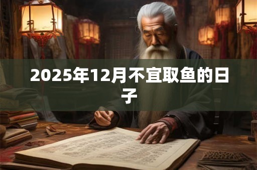 2025年12月不宜取鱼的日子