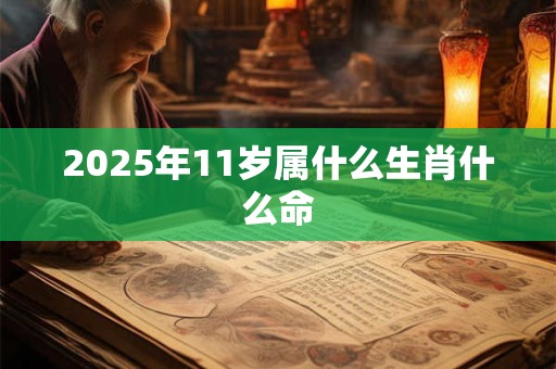 2025年11岁属什么生肖什么命