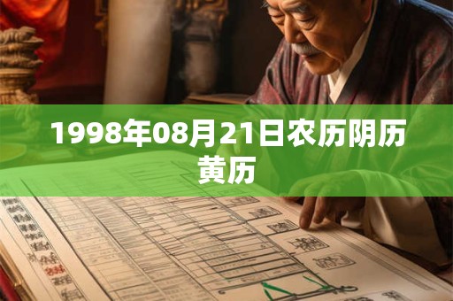 1998年08月21日农历阴历黄历