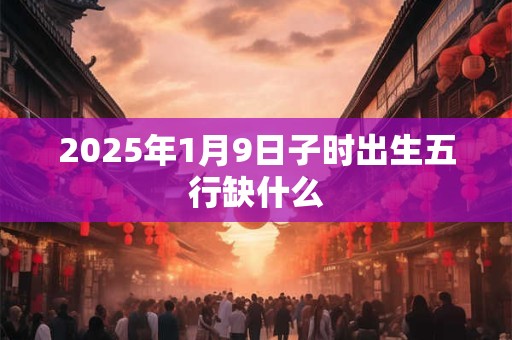 2025年1月9日子时出生五行缺什么