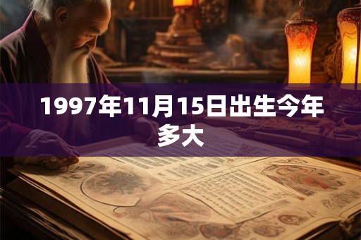 1997年11月15日出生今年多大