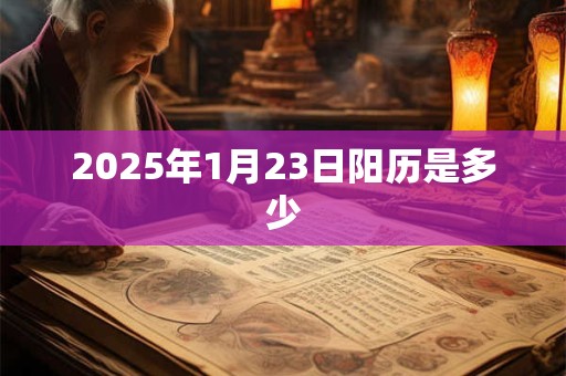 2026年1月23日阳历是多少