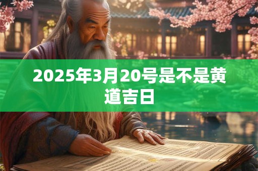 2025年3月20号是不是黄道吉日