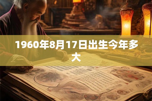 1960年8月17日出生今年多大