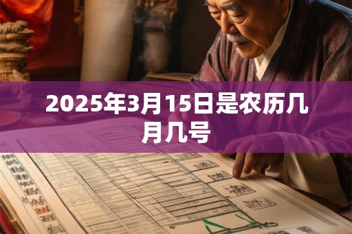 2025年3月15日是农历几月几号