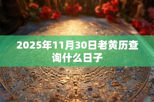 2025年11月30日老黄历查询什么日子
